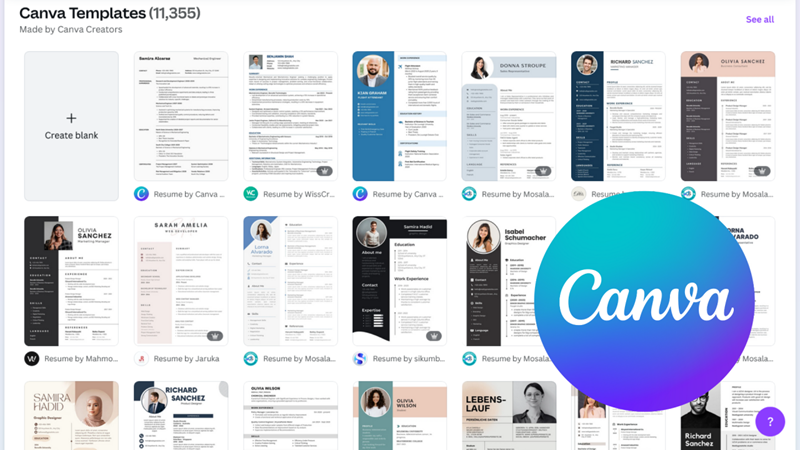 Website Bikin CV Gratis Canva