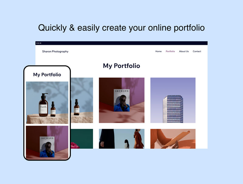 Wix - cara membuat portofolio gratis