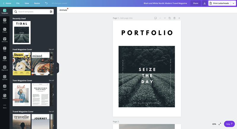 Cara Membuat Portofolio Digital di Canva 5