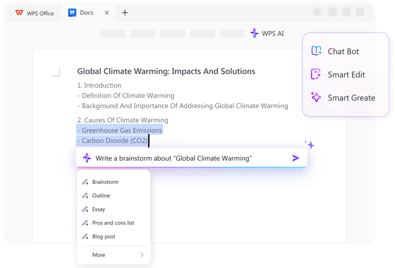 Cara Pakai AI Writing Assistant di WPS Office 2