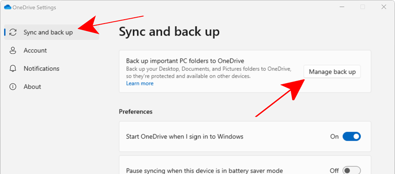onedrive automatic backup