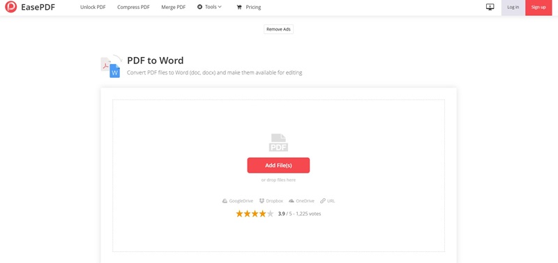 Cara Ekspor PDF ke Google Docs Menggunakan EasePDF