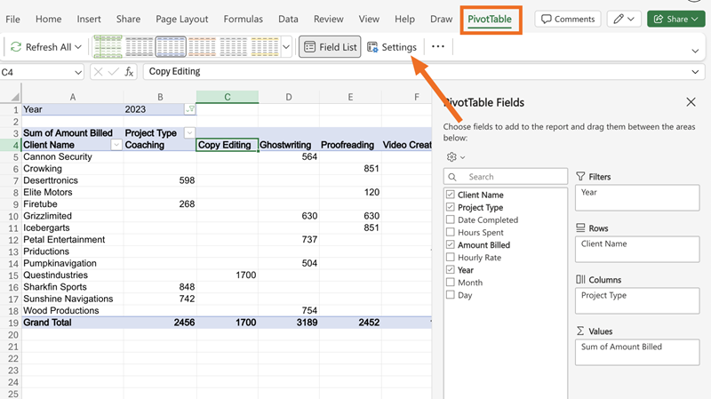 Cara Membuat Tabel Pivot di Excel