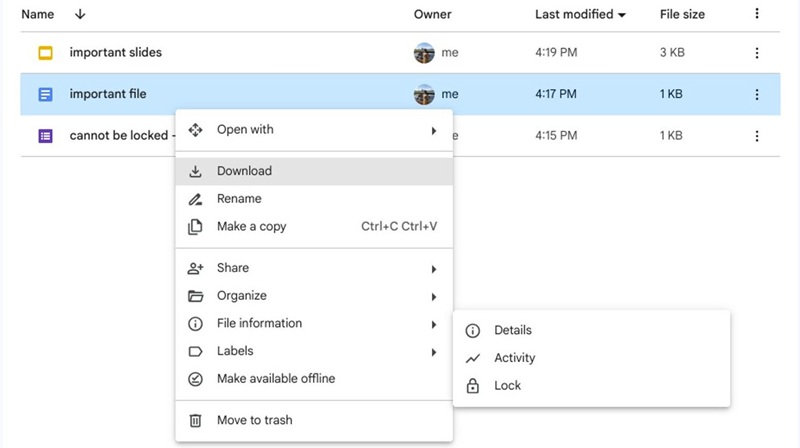 Cara Mengunci File Google Drive dengan Fitur Lock File