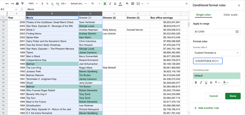 Conditional Formatting untuk Highlight Duplikat