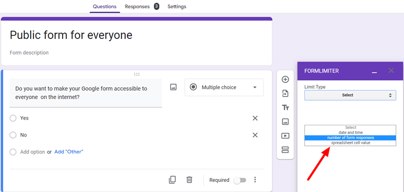 Cara Membatasi Jumlah Pendaftar Google Form dengan Add-on FormLimiter
